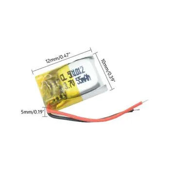 3,7 V 55mAh 501012 Li Polymer Li Ion Lipo-Článková Batéria Nabíjateľná Pre Diy 3D Tried GPS Záznamník Pero