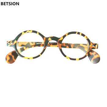 BETSION Vintage Retro Okrúhle Okuliare Mužov Optické Predpis Okuliare Rám Ženy
