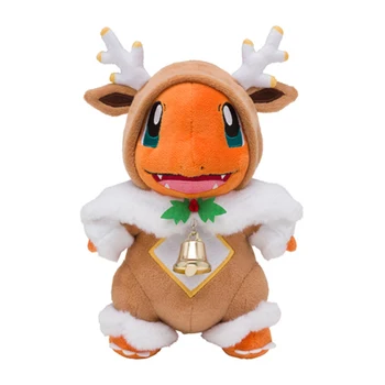 Kawaii Pokemon Plyšové Hračky Charmander Peluche Plnené Bábika Cosplay Elk Zvony Vianočný Darček