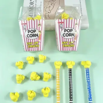 Kreatívne popcorn tvar guma, ceruzka hlavu gumu školské potreby gumu študent kancelárske potreby detí, darček k narodeninám