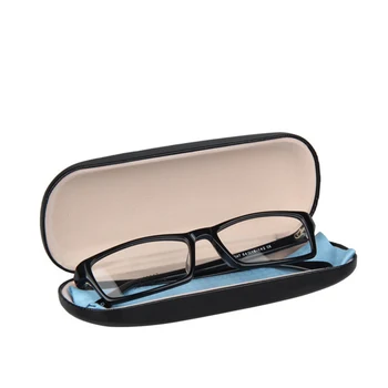 Retro Black PU Koža Okuliare Prípade Box Jednoduchý Pevný Okuliare Chránič Skladovanie Prípade, Skladovacie Škatule Kontajner Organizátor